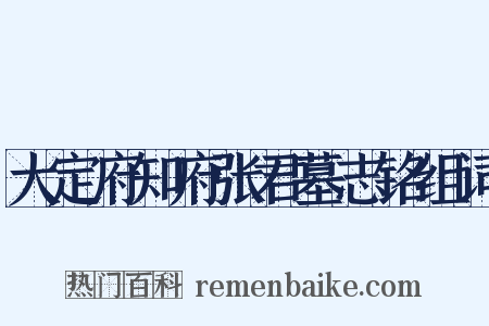 大定府知府张君墓志铭组词是什么意思的图片